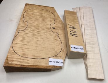 Satz B+Z+H Riegelahorn Violine, 1-tlg. Boden Einzelstück #039